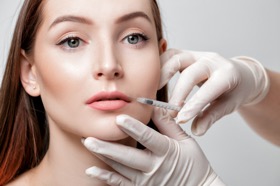 Woman receiving injectables