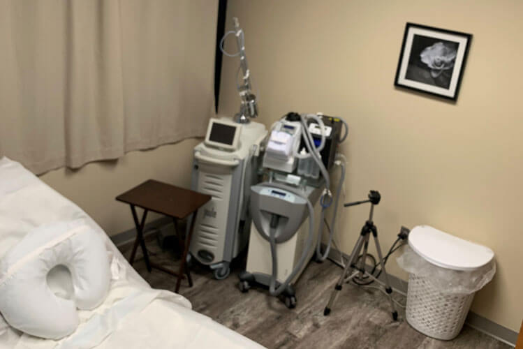 Treatment room at Chesapeake Vein Center and Medspa in Virginia
