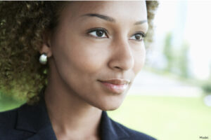 woman looking off into the distance